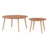 Aarhus Round Natural Oak Side Tables