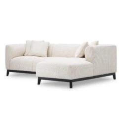 Eichholtz Corso Lounge Right Hand Sofa In Lyssa Off-White Fabric