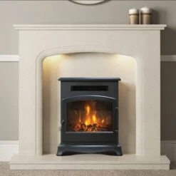 Elstow Matt Black Electric Stove -Housing Units Furniture Store d79c84541d05dc253fea369559b31146