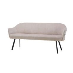 Faith Beige Fabric Dining Bench