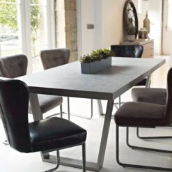 Caspian Grey Concrete-Effect 160cm Dining Table 9 Caspian Grey Concrete-Effect 160cm Dining Table -Housing Units Furniture Store d8f2a77d8d32542614ca0e550dbf3eeb