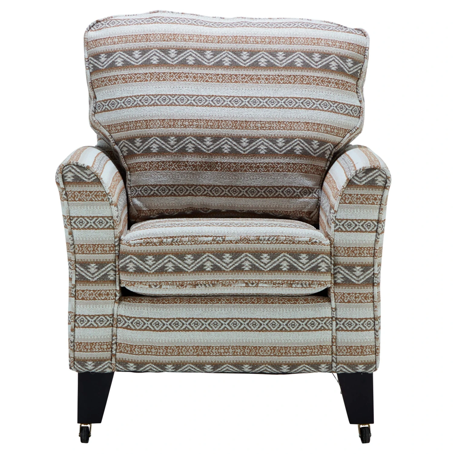 Greta Toffee Stripe Fabric Accent Chair 2 Greta Toffee Stripe Fabric Accent Chair - Image 2