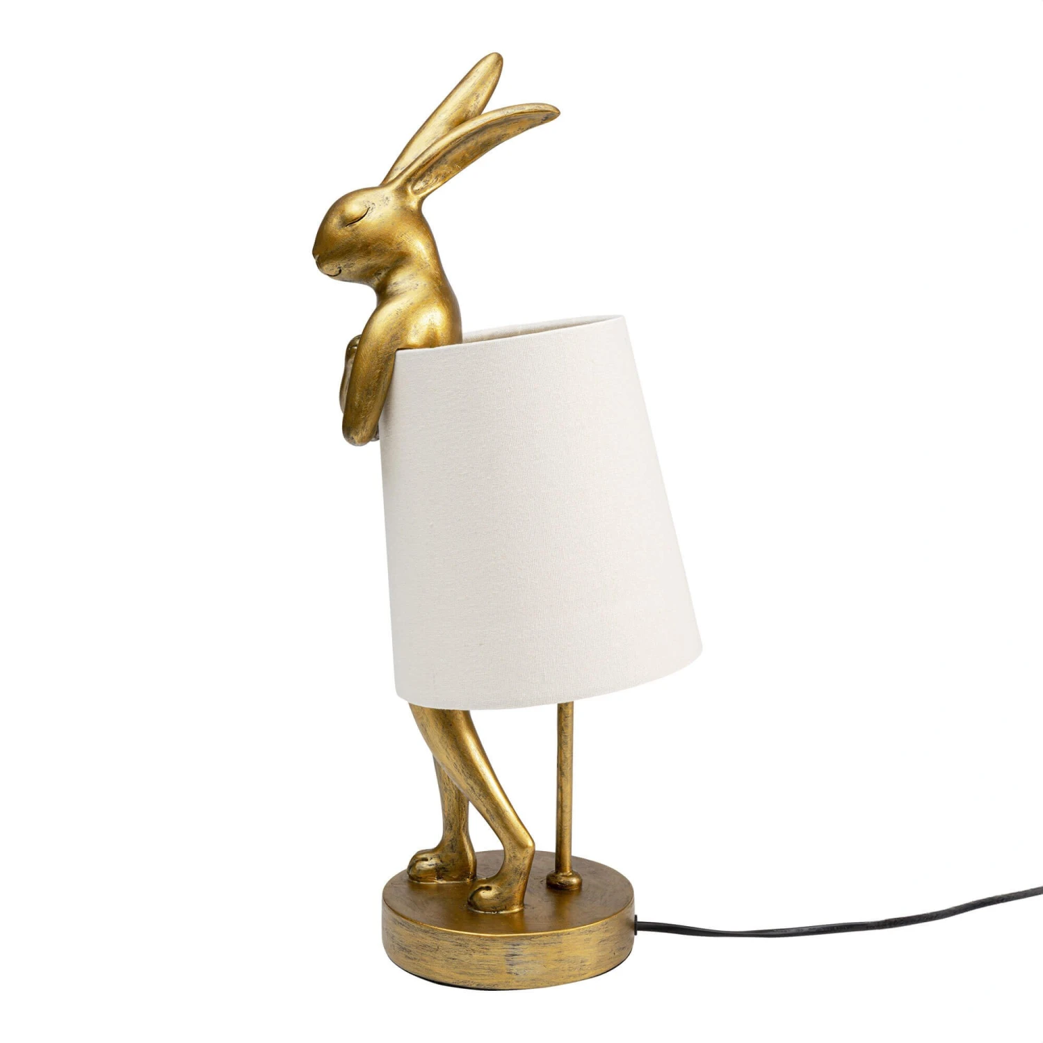 Gold Modest Rabbit 50cm Table Lamp With White Shade 4 Gold Modest Rabbit 50cm Table Lamp With White Shade - Image 4