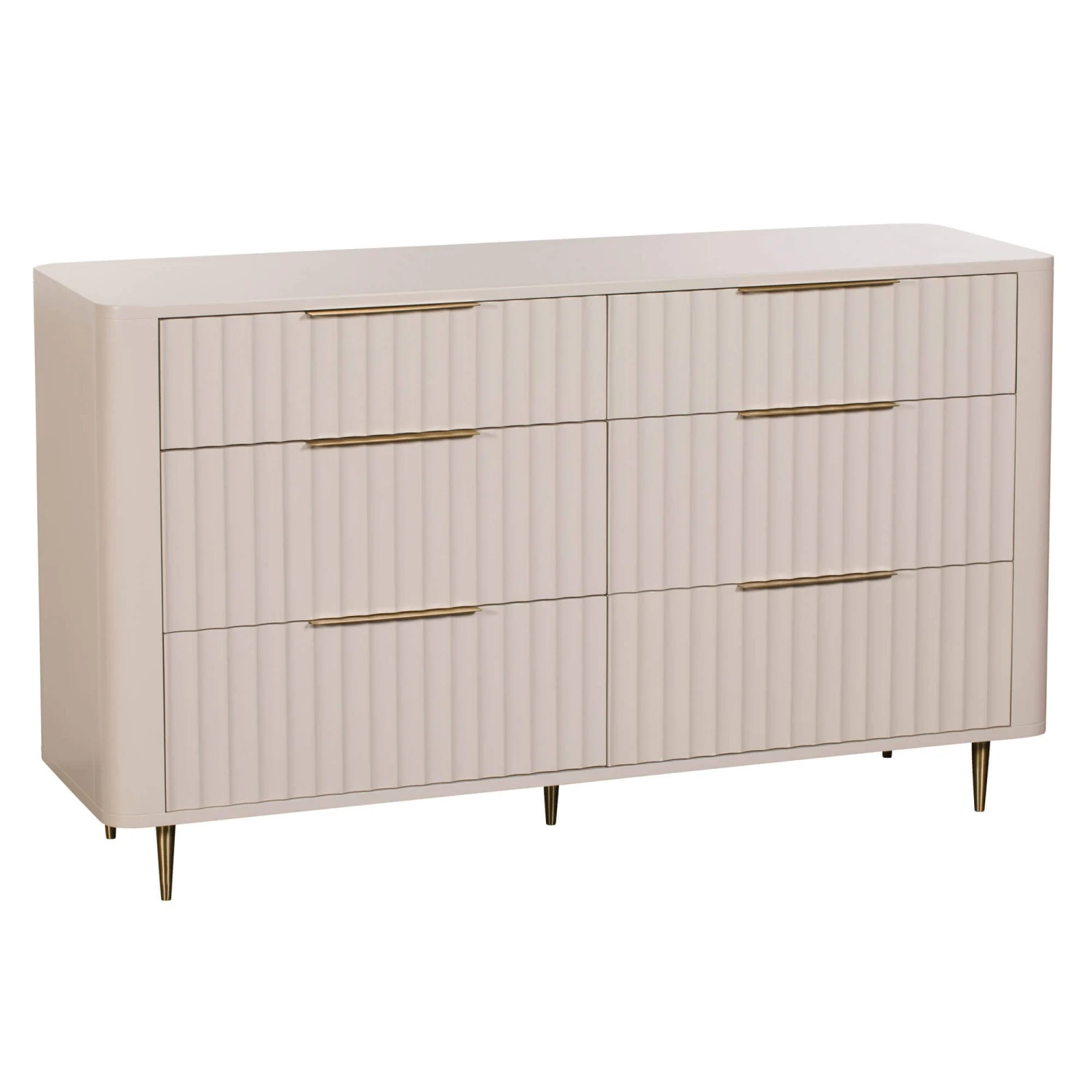 Lisette Ivory 6 Drawer Wide Chest 3 Lisette Ivory 6 Drawer Wide Chest - Image 3