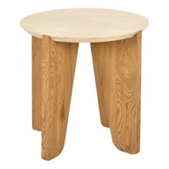 Dansgard Travertine-Effect Oak Side Table -Housing Units Furniture Store db222cc8a1376ed19c44625f1a4fc8f0