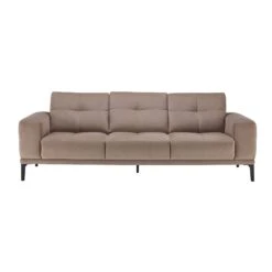 Natuzzi Editions Toledo Beige Fabric 3 Seater Sofa