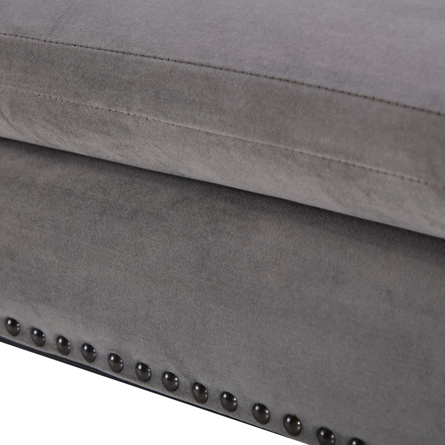 Jacob 160cm Grey Velvet Button Back Bench 6 Jacob 160cm Grey Velvet Button Back Bench - Image 6