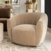 Lara Fawn Fabric Swivel Chair