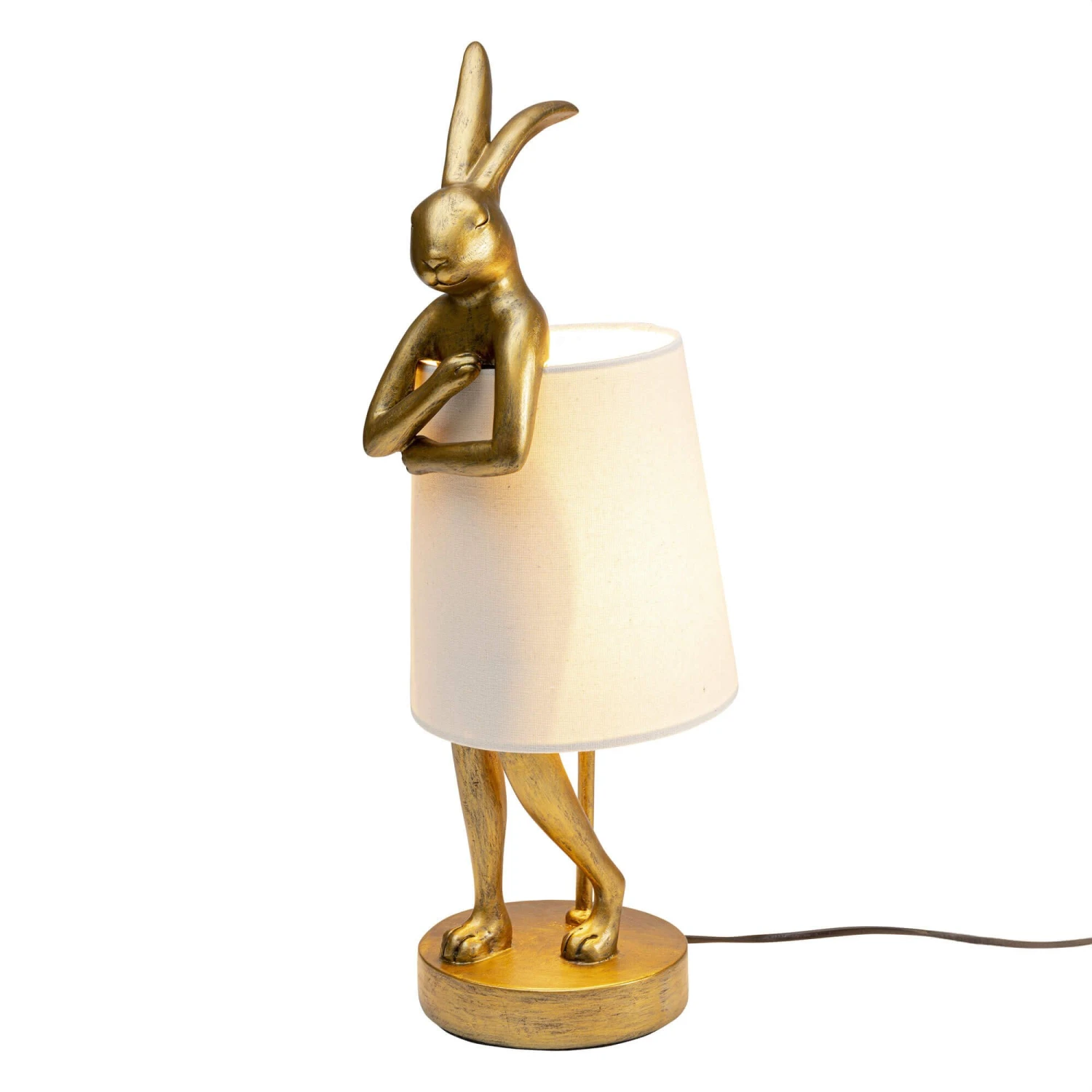 Gold Modest Rabbit 50cm Table Lamp With White Shade 7 Gold Modest Rabbit 50cm Table Lamp With White Shade - Image 7