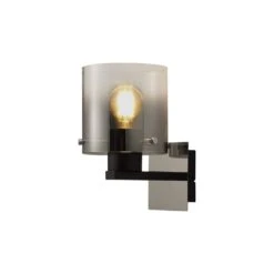 Chelsea Satin Black & Smoked Wall Light -Housing Units Furniture Store dce822f20832ddf919999c445834d6e0