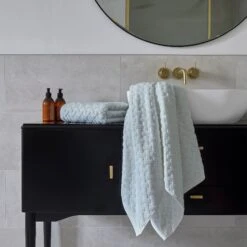 Christy Trellis Glacier Towel Collection