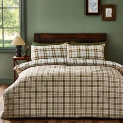 Catherine Lansfield Kelso Check Burnt Orange Single Duvet Set -Housing Units Furniture Store dd31e7823aab2e21682dcd11c962a225 1