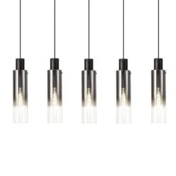 Chelsea Slim Satin Black & Smoked 5 Light Bar Pendant -Housing Units Furniture Store dda567d6b4a5257c4c085e8654ef7a45