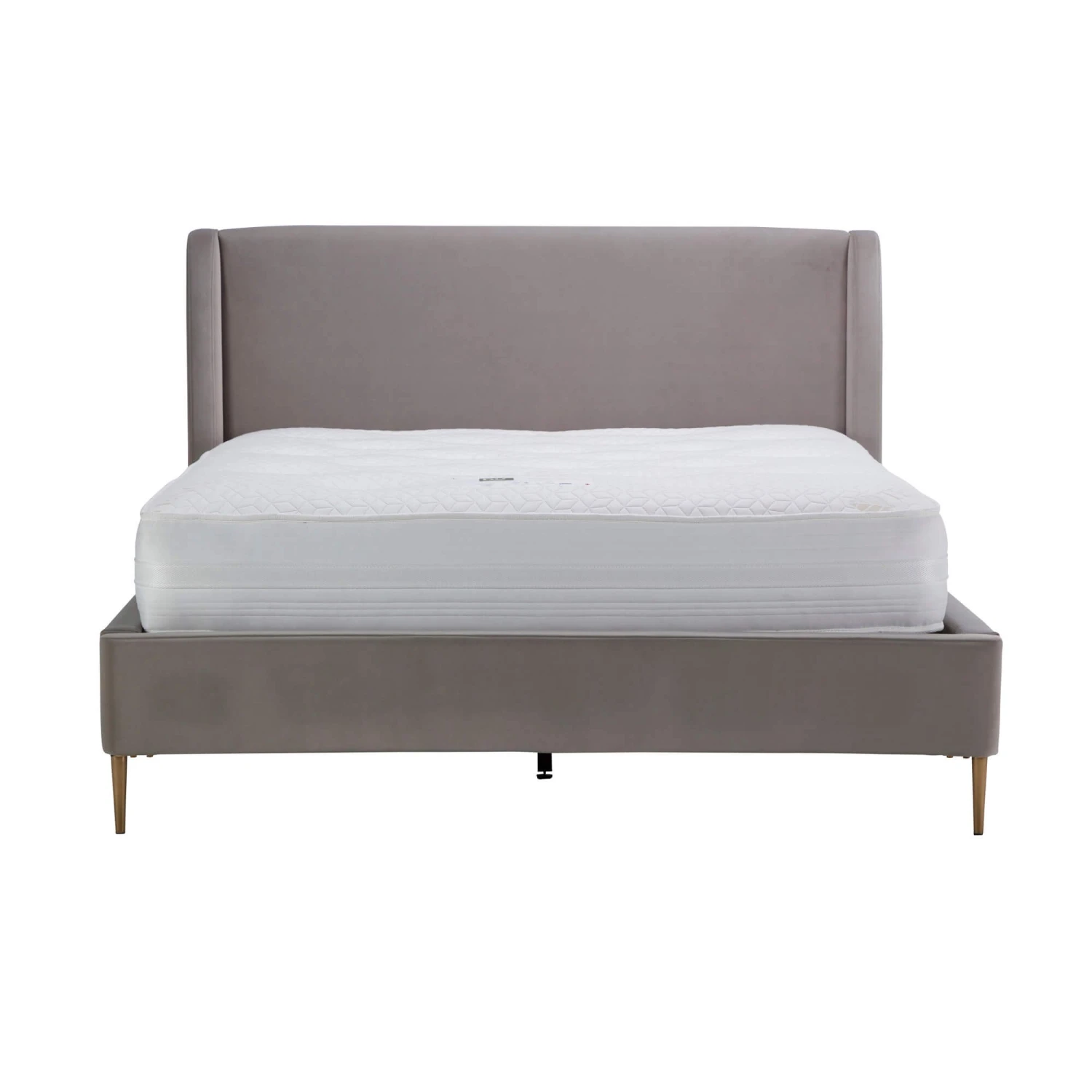 Maria Grey Velvet Fabric 150cm Kingsize Bed Frame 2 Maria Grey Velvet Fabric 150cm Kingsize Bed Frame - Image 2