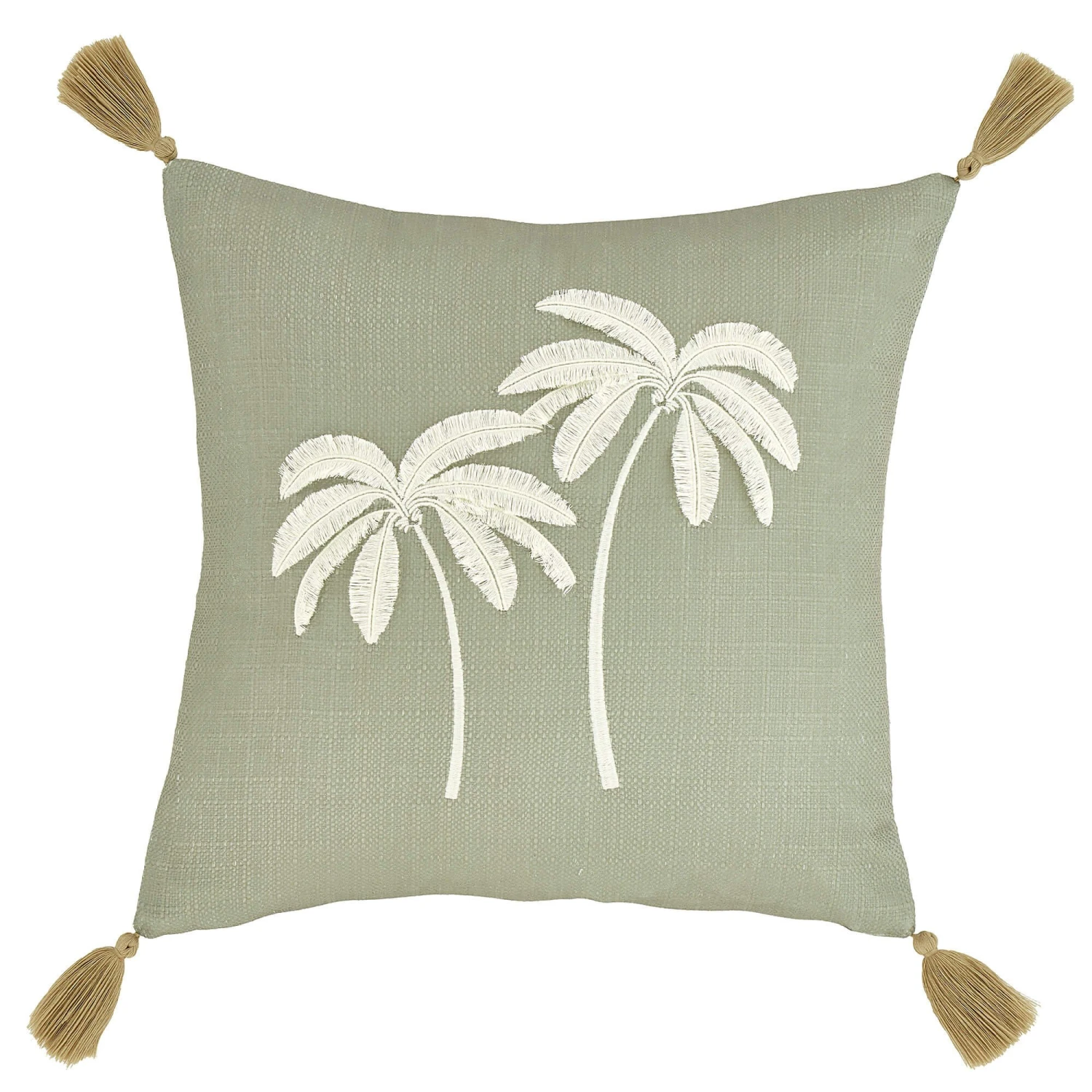 Catherine Lansfield Paradiso Palm 45cm X 45cm Sage Cushion 2 Catherine Lansfield Paradiso Palm 45cm X 45cm Sage Cushion - Image 2