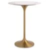 Eichholtz Tazio White Marble Top Effect Bar Table