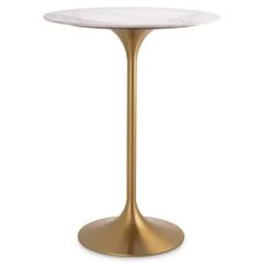 Eichholtz Tazio White Marble Top Effect Bar Table