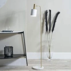 Marble White & Gold Floor Lamp
