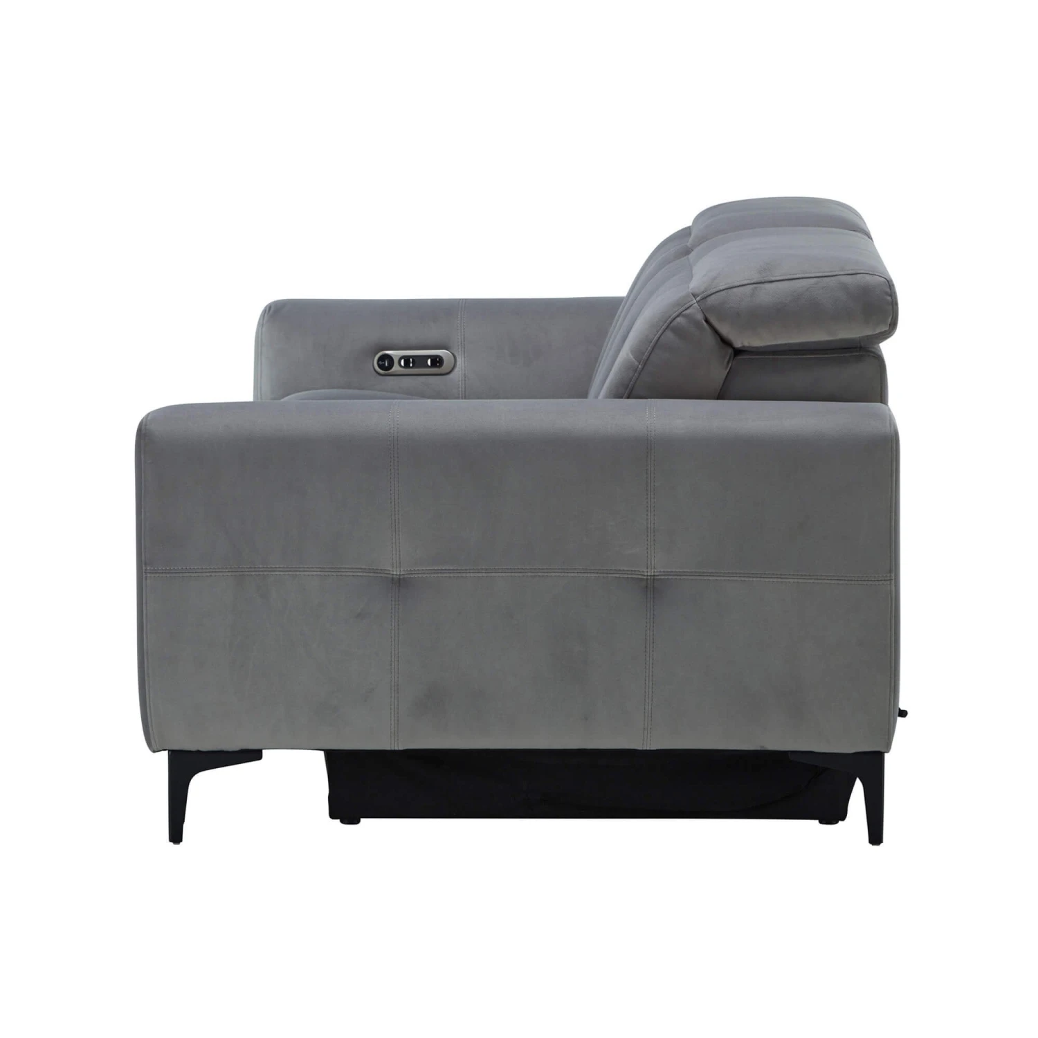 Frascati Misty Grey Fabric Power Recliner Loveseat 4 Frascati Misty Grey Fabric Power Recliner Loveseat - Image 4