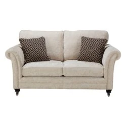 Lucinda Natural Chenille Fabric 2 Seater Sofa