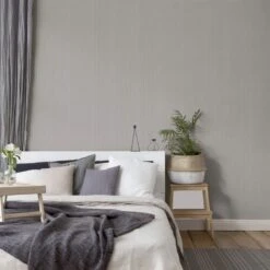 Silk Cascade Silver Wallpaper