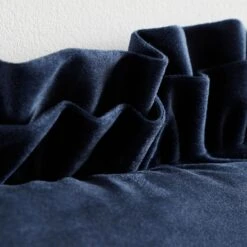 Catherine Lansfield Matt Velvet Navy Double Frill Cushion 5 Catherine Lansfield Matt Velvet Navy Double Frill Cushion -Housing Units Furniture Store df8498856e5f651db0b90e4b52bf0c49