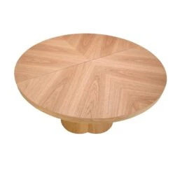 Nimbus Round 130cm Natural Oak Extending Dining Table -Housing Units Furniture Store e04448f4aefb5978ae9f8dd13448768e