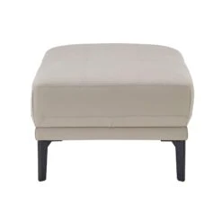 Natuzzi Editions Toledo Greige Large Leather Ottoman -Housing Units Furniture Store e06cf99d025d9c854226f5a70fbeba91