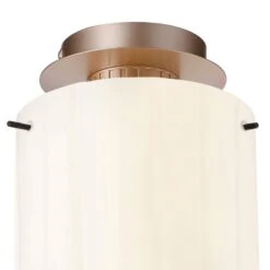 Lino Ribbed Light Gold & White Wide Line Glass Flush Ceiling Light -Housing Units Furniture Store e085efeab9dcb26ee2aa49ae0096efb0