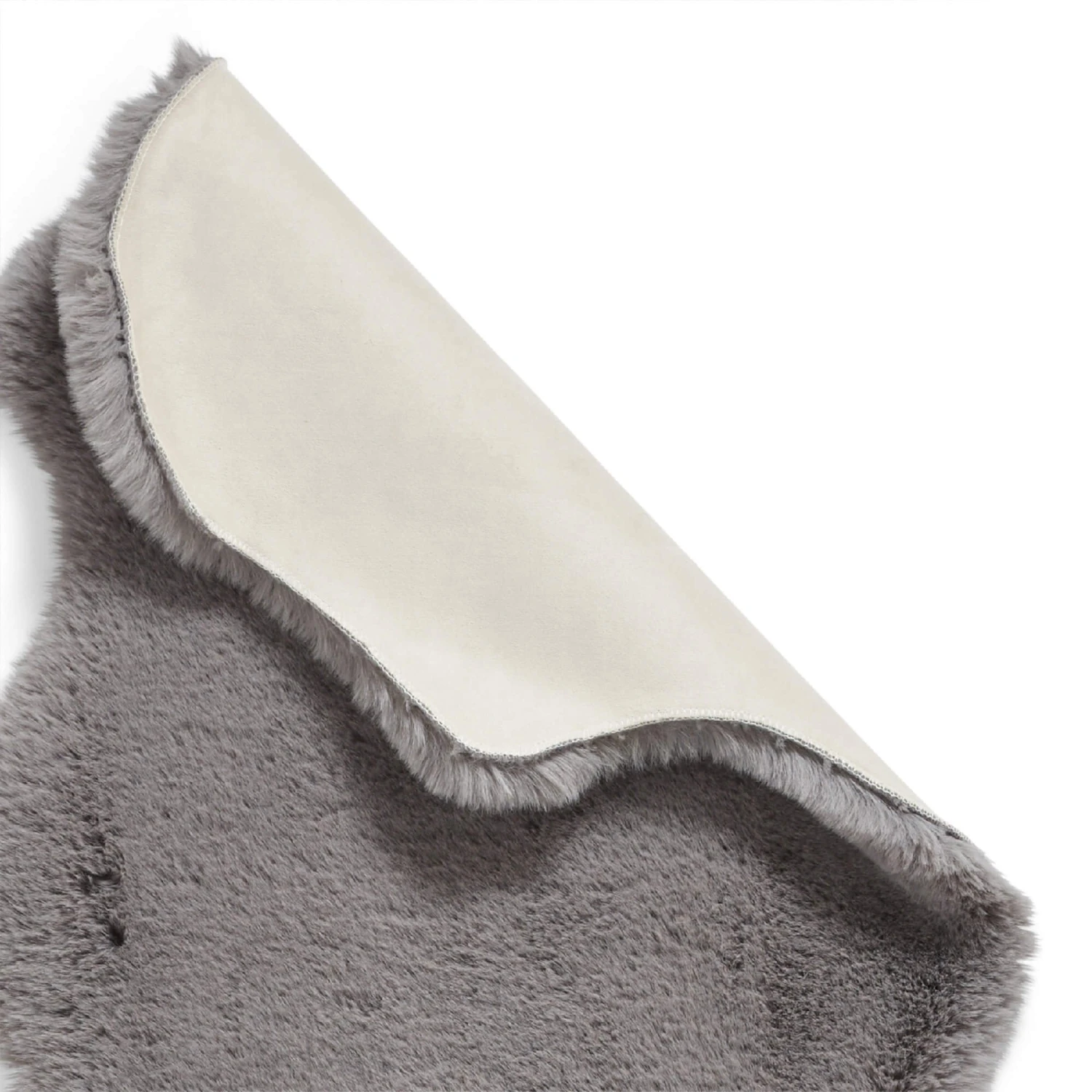 Super Teddy Grey Double Sheepskin Rug 6 Super Teddy Grey Double Sheepskin Rug - Image 6