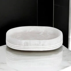 Bianco Ivory White Resin Soap Dish