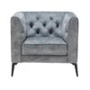 Clarence Steel Grey Fabric Armchair