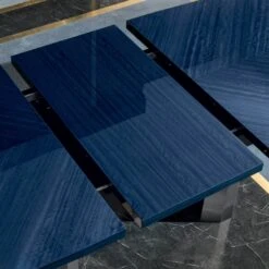 Celeste High Gloss Cobalt Blue 196cm Extending Dining Table & 6 High-Back Grey Faux Leather Chairs -Housing Units Furniture Store e29ccb1980dcec37fa429ef84035ad0e 1