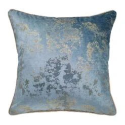 Gold Flecks On Blue Cushion