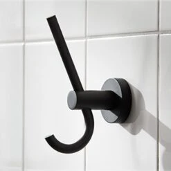 Miller Bond Black Double Robe Bathroom Hook