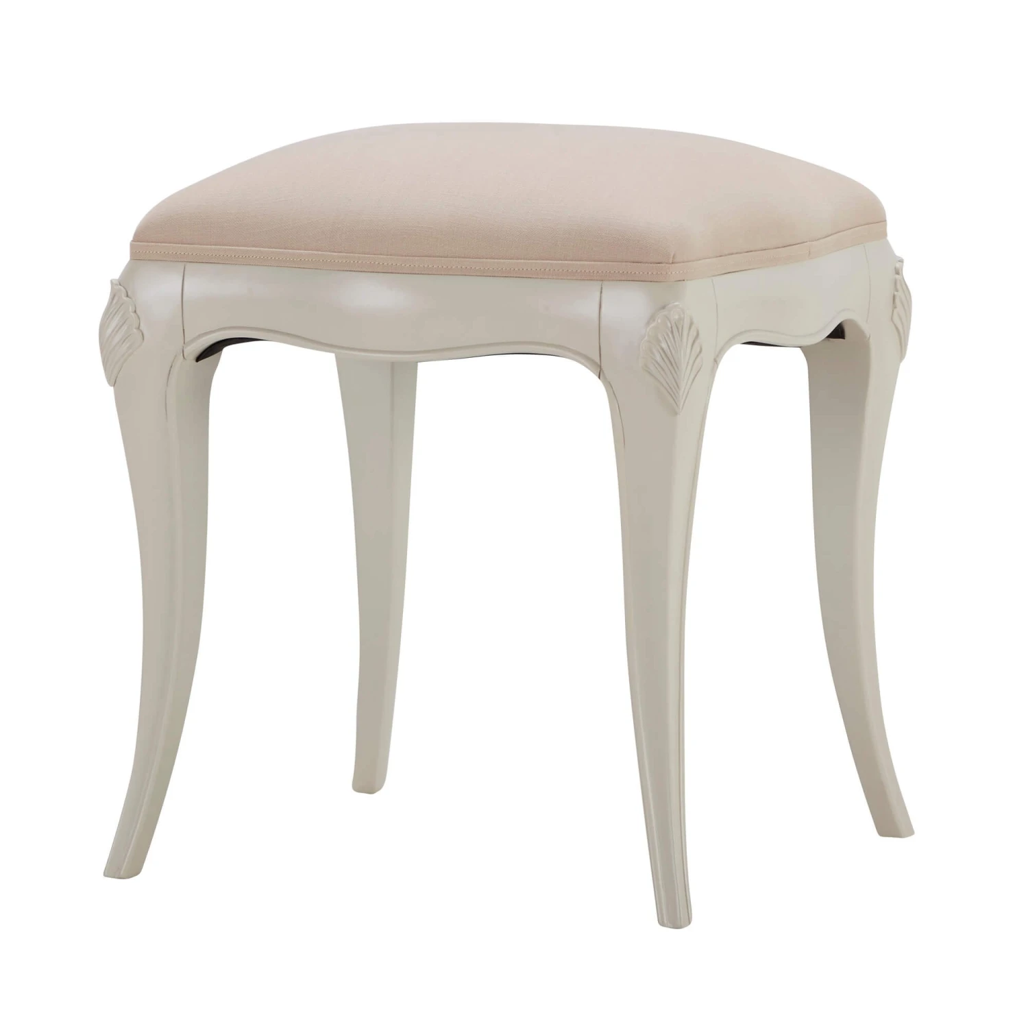 Versailles Cream Upholstered Dressing Table Stool 1 Versailles Cream Upholstered Dressing Table Stool