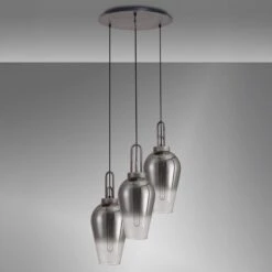 Hectar Pewter & Smoked Fade Glass 3 Light Pendant -Housing Units Furniture Store e42333da521f029d4c53b05158724485 1