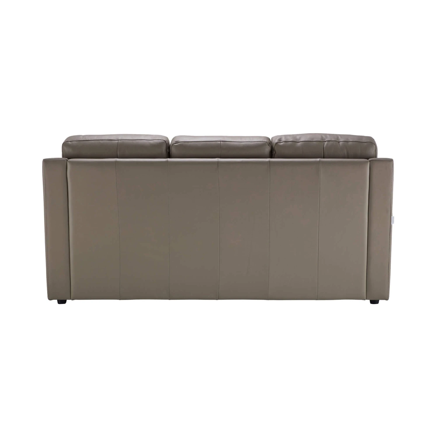 Mario Taupe Leather 3 Seater Sofa 4 Mario Taupe Leather 3 Seater Sofa - Image 4