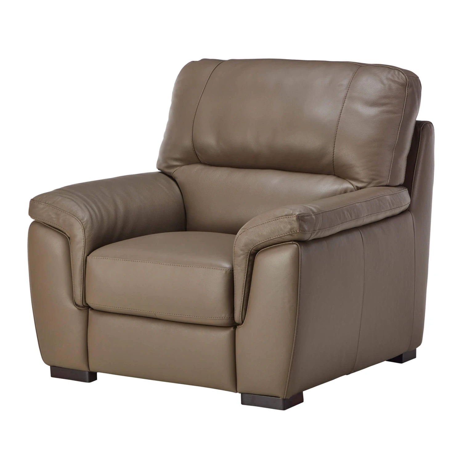Matera Fango Taupe Leather Armchair 2 Matera Fango Taupe Leather Armchair - Image 2