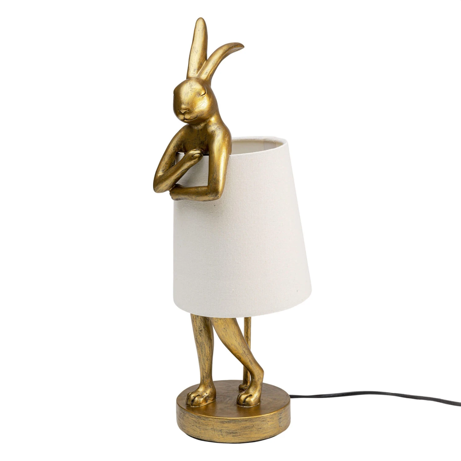 Gold Modest Rabbit 50cm Table Lamp With White Shade 3 Gold Modest Rabbit 50cm Table Lamp With White Shade - Image 3