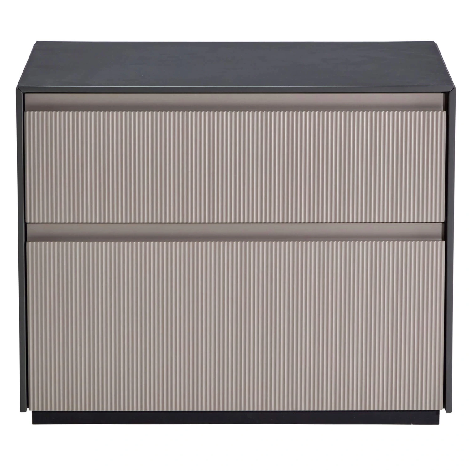 Kassia Matte Graphite And Grey Nightstand 2 Kassia Matte Graphite And Grey Nightstand - Image 2