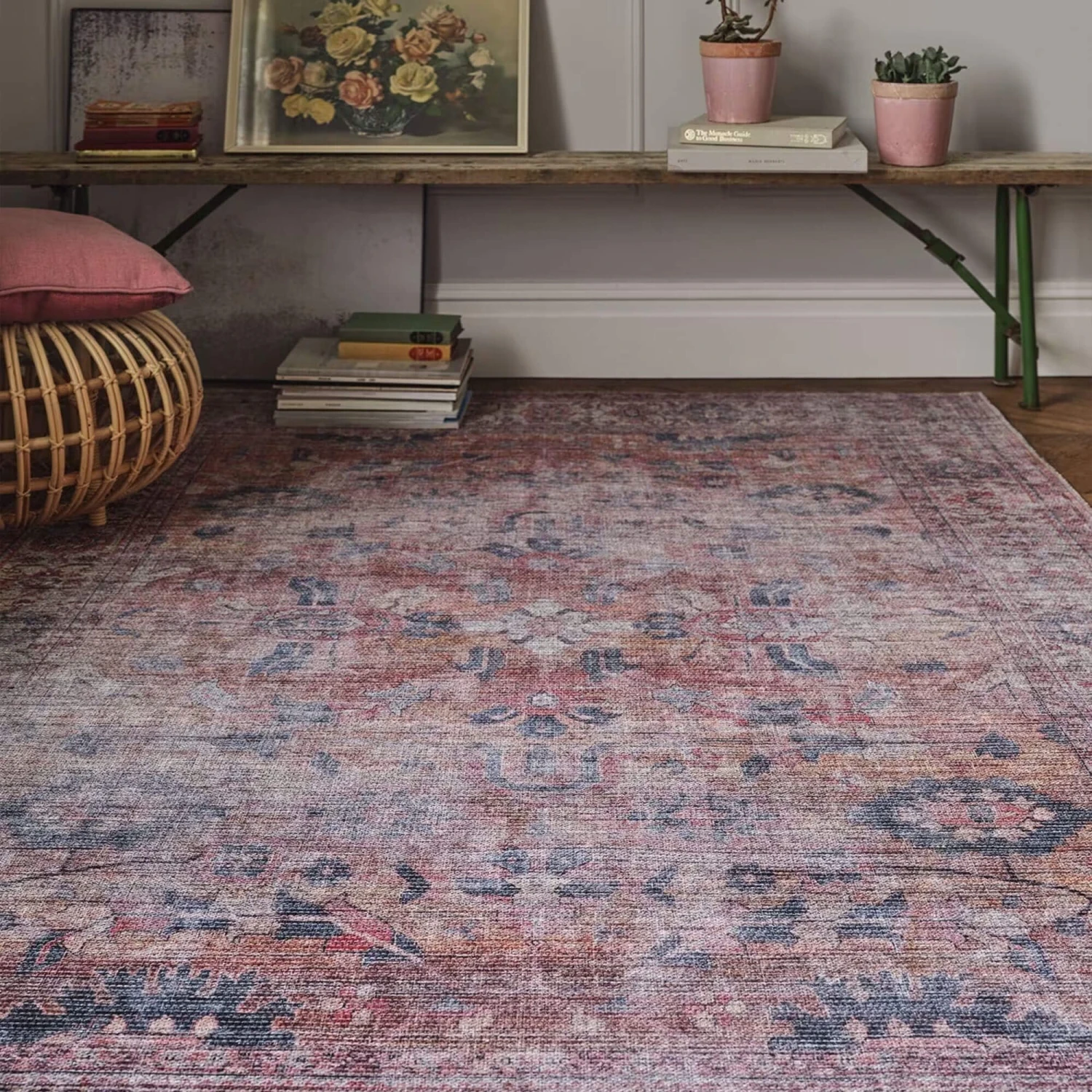 Kaya Sima Pink 200cm X 290cm Rug 1 Kaya Sima Pink 200cm X 290cm Rug