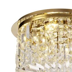 Dynasty Gold & Crystal 5 Light Flush Chandelier 5 Dynasty Gold & Crystal 5 Light Flush Chandelier -Housing Units Furniture Store e6973c13b87660c4659d870d3abbac5a