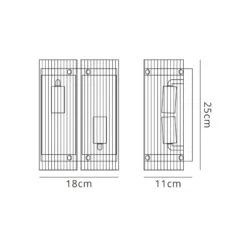 Alonza Matt Black & Clear Wide Ribbed Glass 2 Light Wall Light -Housing Units Furniture Store e6ad4fce4489833e2d4513a7258da352