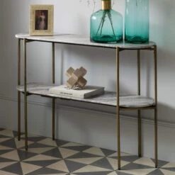Libra Toronto Oval Marble Console Table
