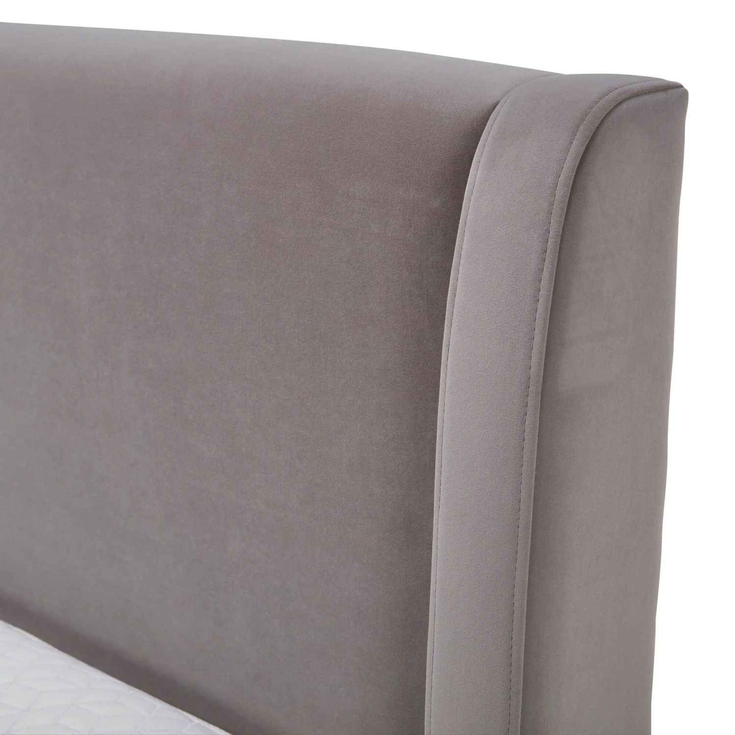 Maria Grey Velvet Fabric 150cm Kingsize Bed Frame 3 Maria Grey Velvet Fabric 150cm Kingsize Bed Frame - Image 3