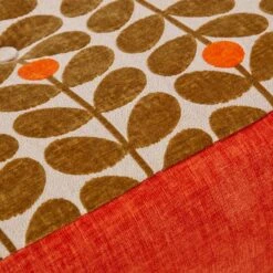 Orla Kiely Donegal Derry Orange & Sixties Stem Fawn Small Footstool -Housing Units Furniture Store e7e3c808c199c329e4c07f7d73f86205