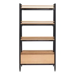 Ercol Monza Black Oak Open Shelving Unit -Housing Units Furniture Store e937002bd4db2699b15d89ce58ce41dc
