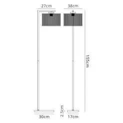 Davis Black Glass Rod Shade Floor Lamp -Housing Units Furniture Store e95f35a3584915642abd256386db1a48 1