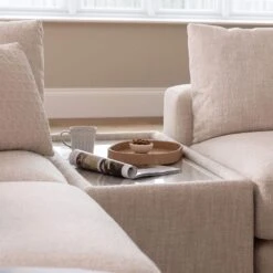 Naxos Large Tyne Natural Fabric Open End Right Arm Corner Group With Rectangular Table & Footstool -Housing Units Furniture Store e9780f2934dd102c04d119137e19939d